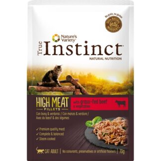 True Instinct Cat Hight Meat Beef&Vegetable filee 8x70g