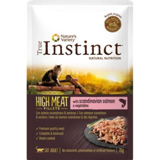 True Instinct High Meat Fillets Salmon & Vegetables Wet Cat filee 8x70g