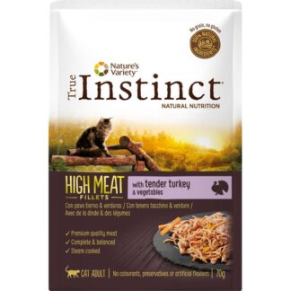 True Instinct High Meat Fillets Turkey & Vegetables Wet Cat filee 8x70g