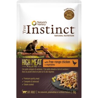 True Instinct Cat Hight Meat Chicken&Vegetable Filee 8x70g