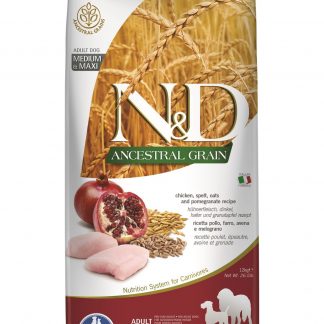 Farmina N&D Ancestral Grain Medium & Maxi Adult Chicken 12kg