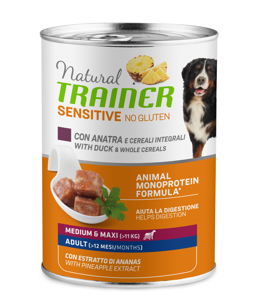 Trainer Natural Sensitive No Gluten Medium&Maxi Adult with duck 400gr