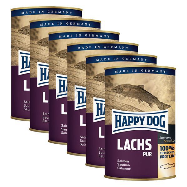 Happy Dog Single Protein (100% Lachs Pur (salmon)) - 6x375 gr
