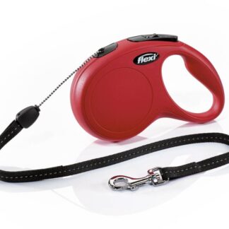 flexi New CLASSIC, cord leash, S: 8 m, red