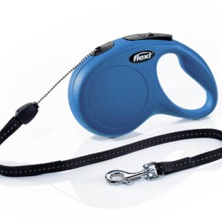 flexi New CLASSIC, cord leash, S: 8 m, blue