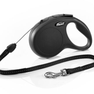 flexi New CLASSIC, cord leash, S: 8 m, black