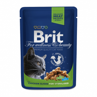 Brit Premium Chicken Slices for Sterilised einekotike steriliseeritud kassidele 100g