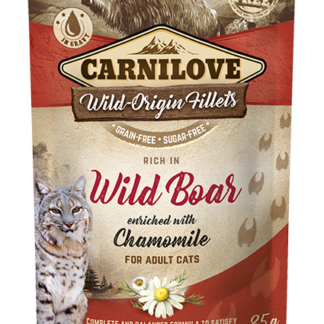 Carni Love Cat Pouch Wild Boar Chamomile einekotike kassidele 85g