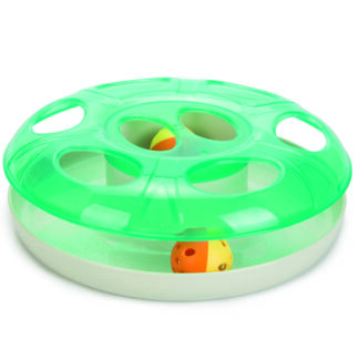 Beeztees kassi mänguasi treeningratas Scudie roheline 25cm