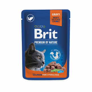 Brit Premium Salmon märgtoit steriliseeritud kassidele 100g