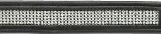 Active Comfort collar with rhine stones, M: 38–48 cm/25 mm, black