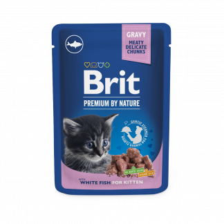 Brit Premium White Fish märgtoit kassipoegadele 100g