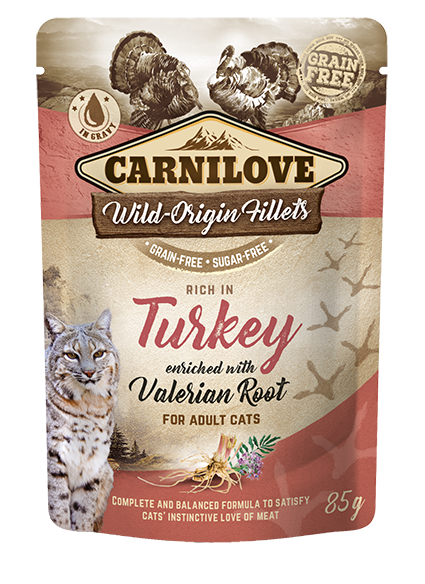 Carni Love Cat Pouch Turkey Valeriana einekotike kassidele 85g
