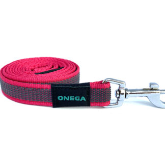 Onega kummeeritud jalutusrihm koerale, 20 mm x 10 m, roosa