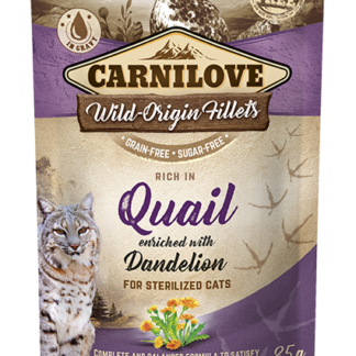 Carni Love Cat Pouch Quail with Dandelion einekotike steriliseeritud kassidele 85g