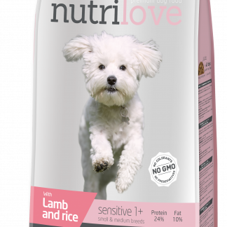 Nutrilove sensitive lamb&rice small/medium 8 kg
