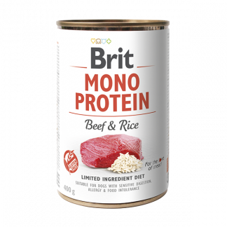 Brit Mono Protein Beef & Rice konserv koertele 400g