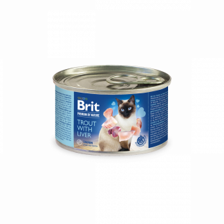 Brit Premium by Nature Trout with Liver konserv kassidele 200g