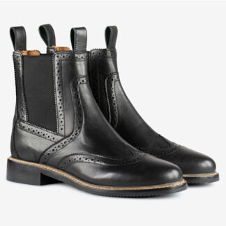 Horze Lennox nahast poolsaapad, 36 must