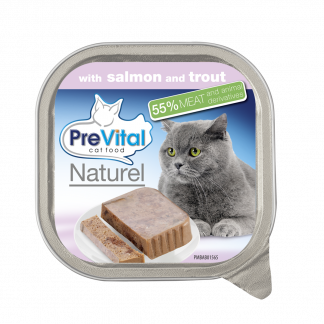 Prevital Naturel kassikonserv lõhe-ja forellipasteet 16x100g