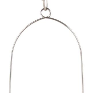Arch swing, wire/wood, 8 × 15 cm