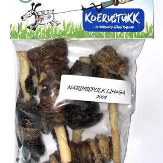 Koerustükk - Närimispulk kuivatatud lihaga 200g