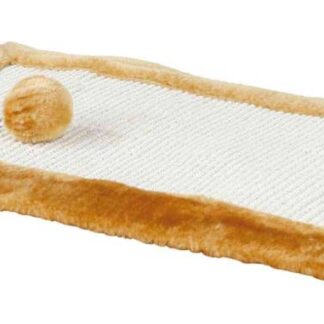 Scratching mat, sisal rug/plush, 55 × 35 cm, natural/brown