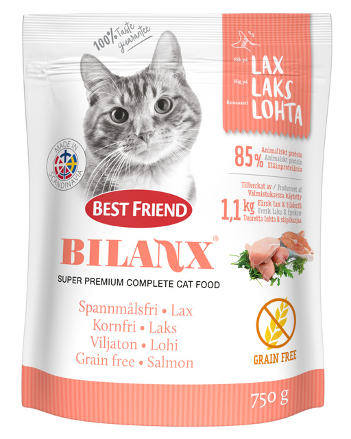 Best Friend Bilanx Cat, Grain Free with Salmon 750 g