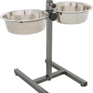 Dog bar, stainless steel/metal, 2 × 2.8 l/ø 24 cm