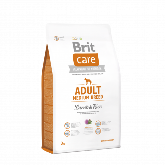 Brit Care Adult Medium Breed Lamb & Rice koeratoit 3 kg