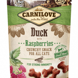 Carni Love Cat Snack Duck with raspberries närimismaiused kassile 50g