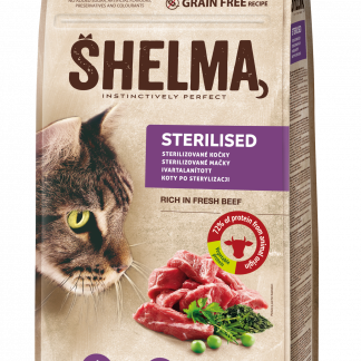 Shelma Grain Free, For sterilised cats rich in fresh beef 8kg