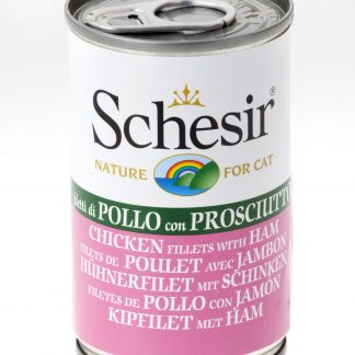 SCHESIR Cat 140 gr. Can Chicken Fillets with Ham