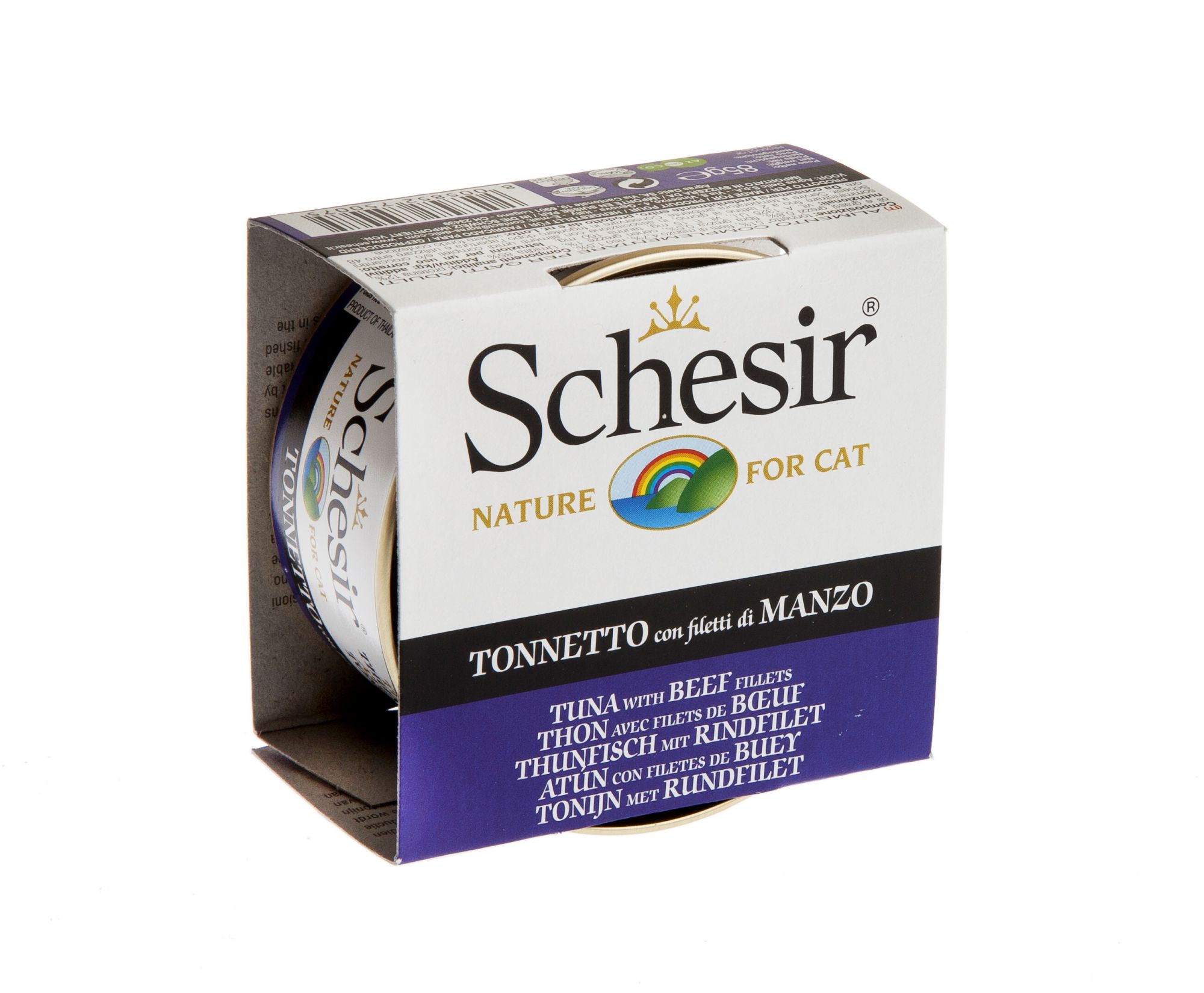 SCHESIR Cat Jelly 85 gr. Can Tuna with Beef