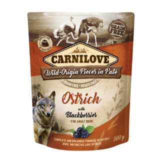 Carnilove Pouch Pate Ostrich with Blackberries einekotike koertele 300g