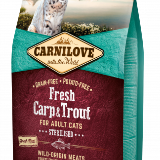Carni Love Fresh Carp & Trout for Sterilised kassitoit 2 kg