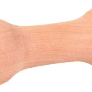 Wooden retrieving dumbbell, rounded, 15 cm, approx. 125 g