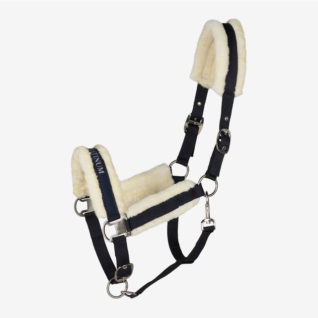 Horze Stanford hobuse päitsed, karvaga, X-Full, tumesinine