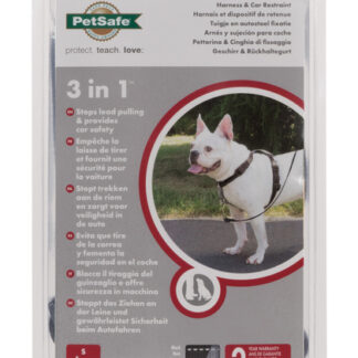PetSafe 3 in 1™ traksid ja auto turvarihm S, must