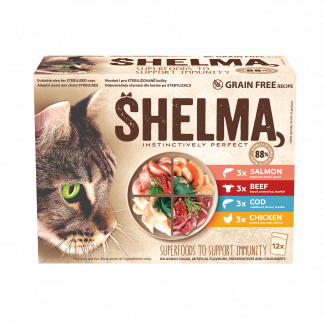 Shelma soft food selection, meat and fish 12x85g