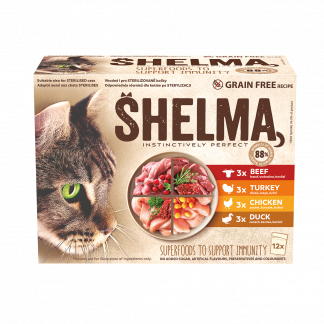 Shelma Cat wet food Selection with meat 12x85g