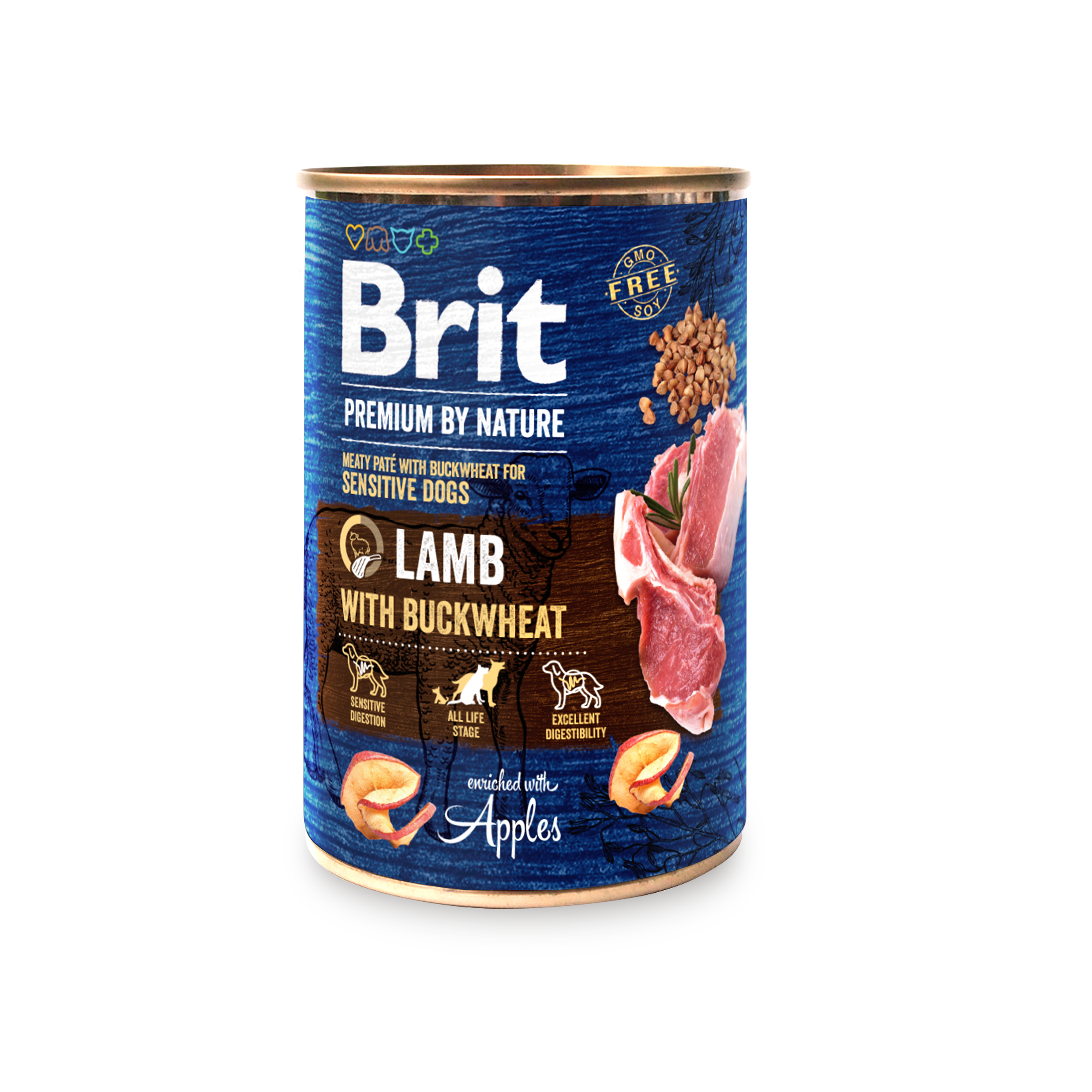 Brit Premium by Nature konserv Lamb with Buckwheat koertele 400g