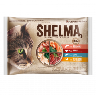 Shelma For Cats, soft food selection 4x85g