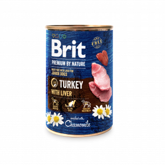 Brit Premium by Nature konserv Turkey with Liver koertele 400g