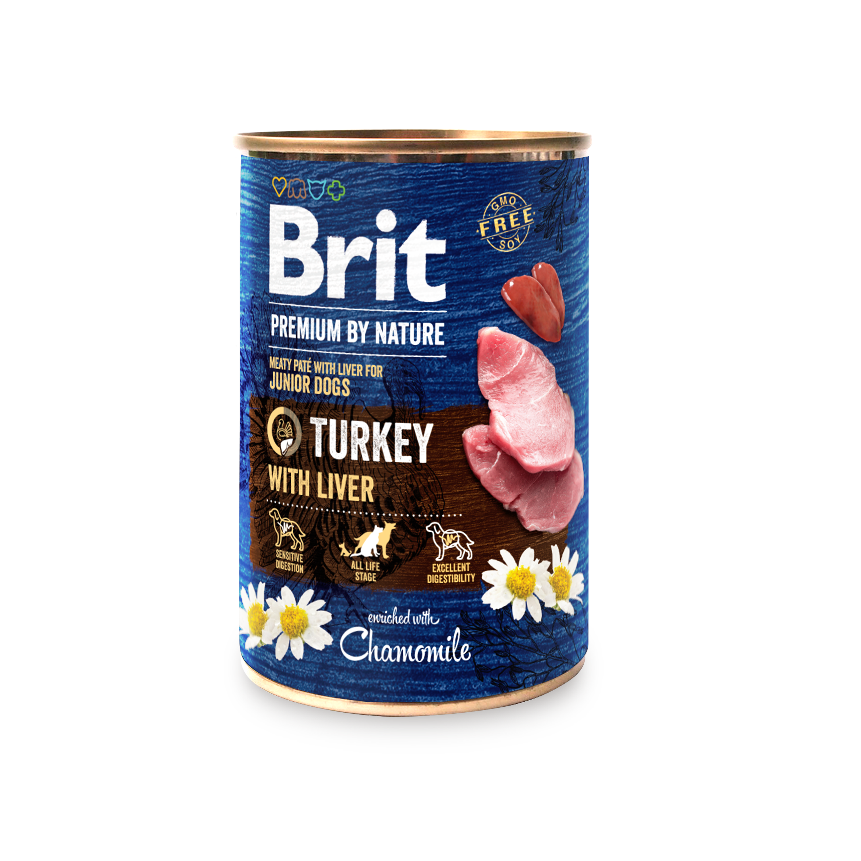 Brit Premium by Nature konserv Turkey with Liver koertele 400g