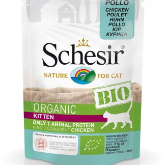 SCHESIR Cat Bio 85 gr. Pouch Kitten Chicken