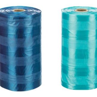 Dog poop bags, 4 rolls of 20 bags, sorted