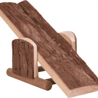 Seesaw, hamsters, bark wood, 22 × 7 × 8 cm