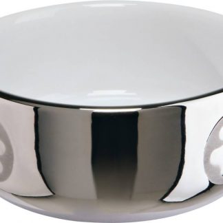 Bowl, ceramic, 0.3 l/ø 11 cm, silver/white