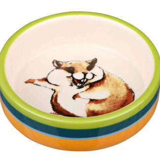 Bowl, comic-hamster, ceramic, 80 ml/ø 8 cm, multi coloured/cream